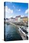 Fishing Boats in Nyhavn, 17th Century Waterfront, Copenhagen, Denmark, Scandinavia, Europe-Michael Runkel-Stretched Canvas