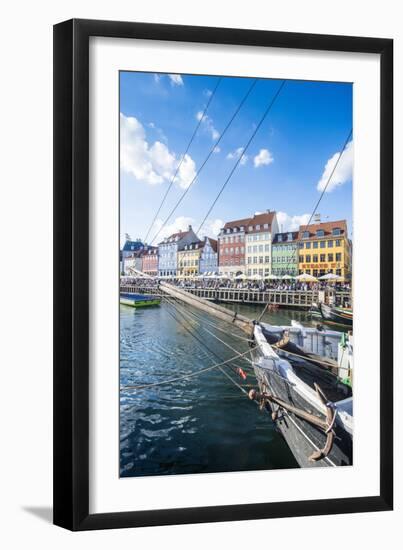 Fishing Boats in Nyhavn, 17th Century Waterfront, Copenhagen, Denmark, Scandinavia, Europe-Michael Runkel-Framed Photographic Print