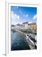 Fishing Boats in Nyhavn, 17th Century Waterfront, Copenhagen, Denmark, Scandinavia, Europe-Michael Runkel-Framed Photographic Print