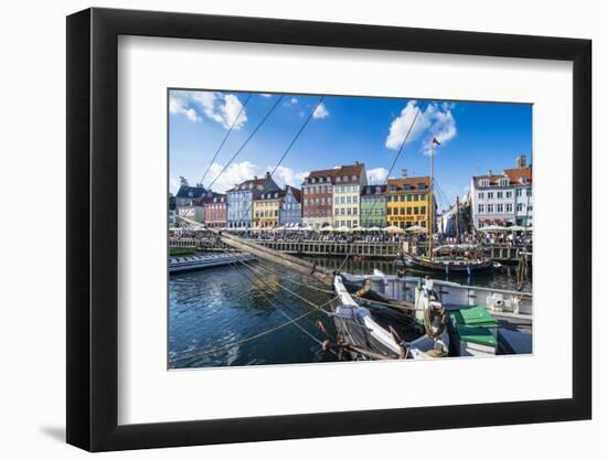 Fishing Boats in Nyhavn, 17th Century Waterfront, Copenhagen, Denmark, Scandinavia, Europe-Michael Runkel-Framed Photographic Print