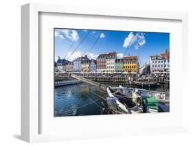 Fishing Boats in Nyhavn, 17th Century Waterfront, Copenhagen, Denmark, Scandinavia, Europe-Michael Runkel-Framed Photographic Print