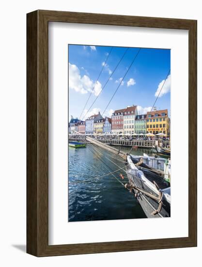 Fishing Boats in Nyhavn, 17th Century Waterfront, Copenhagen, Denmark, Scandinavia, Europe-Michael Runkel-Framed Photographic Print