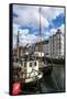 Fishing Boats in Nyhavn, 17th Century Waterfront, Copenhagen, Denmark-Michael Runkel-Framed Stretched Canvas