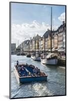 Fishing Boats in Nyhavn, 17th Century Waterfront, Copenhagen, Denmark-Michael Runkel-Mounted Photographic Print