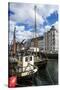 Fishing Boats in Nyhavn, 17th Century Waterfront, Copenhagen, Denmark-Michael Runkel-Stretched Canvas