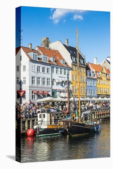 Fishing Boats in Nyhavn, 17th Century Waterfront, Copernhagen, Denmark, Scandinavia, Europe-Michael Runkel-Stretched Canvas