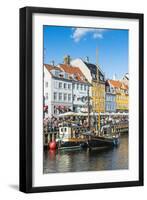 Fishing Boats in Nyhavn, 17th Century Waterfront, Copernhagen, Denmark, Scandinavia, Europe-Michael Runkel-Framed Photographic Print