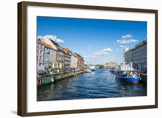 Fishing Boats in Nyhavn, 17th Century Waterfront, Copernhagen, Denmark, Scandinavia, Europe-Michael Runkel-Framed Photographic Print