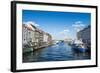 Fishing Boats in Nyhavn, 17th Century Waterfront, Copernhagen, Denmark, Scandinavia, Europe-Michael Runkel-Framed Photographic Print