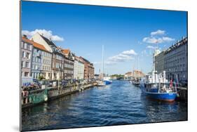 Fishing Boats in Nyhavn, 17th Century Waterfront, Copernhagen, Denmark, Scandinavia, Europe-Michael Runkel-Mounted Photographic Print