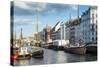 Fishing Boats in Nyhavn, 17th Century Waterfront, Copernhagen, Denmark, Scandinavia, Europe-Michael Runkel-Stretched Canvas