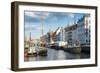 Fishing Boats in Nyhavn, 17th Century Waterfront, Copernhagen, Denmark, Scandinavia, Europe-Michael Runkel-Framed Photographic Print