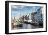 Fishing Boats in Nyhavn, 17th Century Waterfront, Copernhagen, Denmark, Scandinavia, Europe-Michael Runkel-Framed Photographic Print