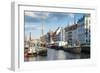 Fishing Boats in Nyhavn, 17th Century Waterfront, Copernhagen, Denmark, Scandinavia, Europe-Michael Runkel-Framed Photographic Print