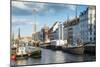 Fishing Boats in Nyhavn, 17th Century Waterfront, Copernhagen, Denmark, Scandinavia, Europe-Michael Runkel-Mounted Photographic Print