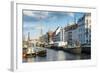 Fishing Boats in Nyhavn, 17th Century Waterfront, Copernhagen, Denmark, Scandinavia, Europe-Michael Runkel-Framed Photographic Print