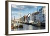 Fishing Boats in Nyhavn, 17th Century Waterfront, Copernhagen, Denmark, Scandinavia, Europe-Michael Runkel-Framed Photographic Print