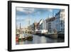 Fishing Boats in Nyhavn, 17th Century Waterfront, Copernhagen, Denmark, Scandinavia, Europe-Michael Runkel-Framed Photographic Print