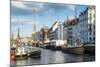 Fishing Boats in Nyhavn, 17th Century Waterfront, Copernhagen, Denmark, Scandinavia, Europe-Michael Runkel-Mounted Photographic Print