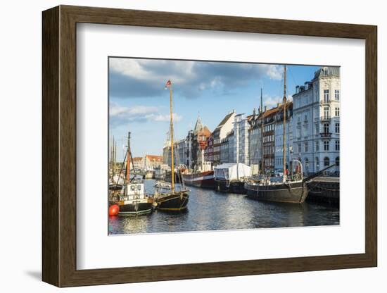 Fishing Boats in Nyhavn, 17th Century Waterfront, Copernhagen, Denmark, Scandinavia, Europe-Michael Runkel-Framed Photographic Print