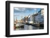 Fishing Boats in Nyhavn, 17th Century Waterfront, Copernhagen, Denmark, Scandinavia, Europe-Michael Runkel-Framed Photographic Print