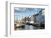 Fishing Boats in Nyhavn, 17th Century Waterfront, Copernhagen, Denmark, Scandinavia, Europe-Michael Runkel-Framed Photographic Print