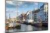 Fishing Boats in Nyhavn, 17th Century Waterfront, Copernhagen, Denmark, Scandinavia, Europe-Michael Runkel-Mounted Photographic Print