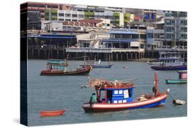 Fishing Boats in Pattaya City, Thailand, Southeast Asia, Asia-Richard Cummins-Stretched Canvas