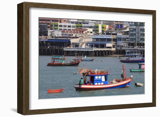 Fishing Boats in Pattaya City, Thailand, Southeast Asia, Asia-Richard Cummins-Framed Photographic Print