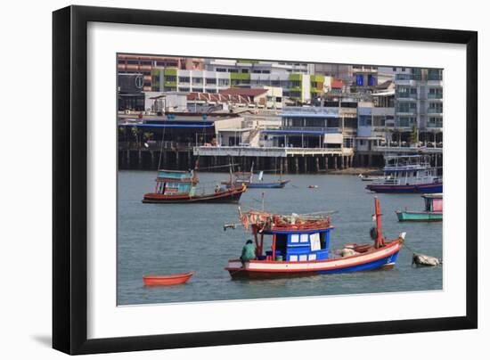 Fishing Boats in Pattaya City, Thailand, Southeast Asia, Asia-Richard Cummins-Framed Photographic Print