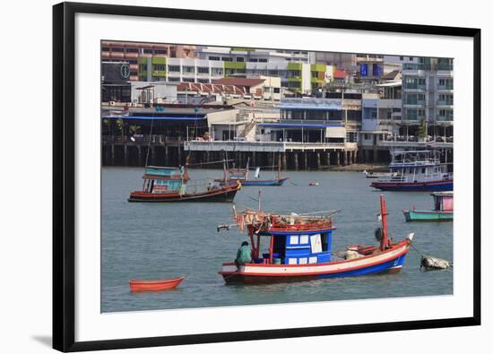 Fishing Boats in Pattaya City, Thailand, Southeast Asia, Asia-Richard Cummins-Framed Premium Photographic Print
