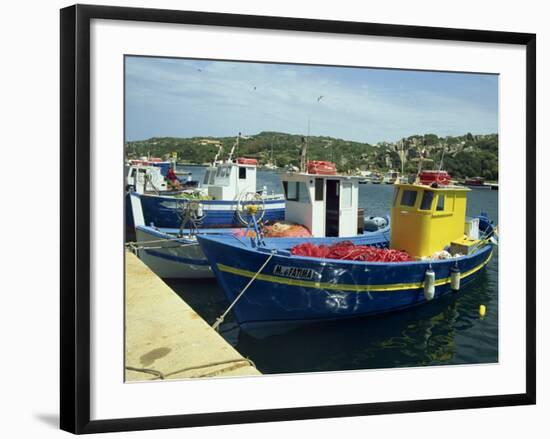 Fishing Boats in Port at Santa Teresa Di Gallura on the Island of Sardinia, Italy, Mediterranean-Terry Sheila-Framed Photographic Print