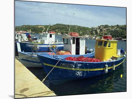 Fishing Boats in Port at Santa Teresa Di Gallura on the Island of Sardinia, Italy, Mediterranean-Terry Sheila-Mounted Photographic Print