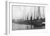 Fishing Boats in Port St Mary Harbour, Isle of Man, 1924-1926-null-Framed Giclee Print