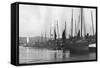 Fishing Boats in Port St Mary Harbour, Isle of Man, 1924-1926-null-Framed Stretched Canvas