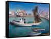 Fishing Boats in Porto San Stefano, 1976-Bettina Shaw-Lawrence-Framed Stretched Canvas