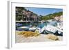 Fishing Boats in Sipan Harbor-Matthew Williams-Ellis-Framed Photographic Print