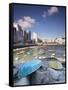 Fishing Boats in Stanley Bay, Hong Kong Island, Hong Kong, China, Asia-Ian Trower-Framed Stretched Canvas