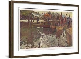 Fishing Boats in Tarbert Harbour, Loch Fyne-null-Framed Art Print