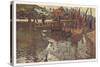 Fishing Boats in Tarbert Harbour, Loch Fyne-null-Stretched Canvas