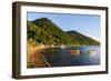 Fishing Boats in the Bay of Soufriere, Dominica, West Indies, Caribbean, Central America-Michael Runkel-Framed Photographic Print