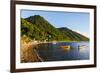 Fishing Boats in the Bay of Soufriere, Dominica, West Indies, Caribbean, Central America-Michael Runkel-Framed Photographic Print