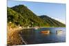 Fishing Boats in the Bay of Soufriere, Dominica, West Indies, Caribbean, Central America-Michael Runkel-Mounted Photographic Print