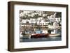 Fishing Boats in the Harbor of Chora, Mykonos, Greece-David Noyes-Framed Photographic Print