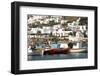 Fishing Boats in the Harbor of Chora, Mykonos, Greece-David Noyes-Framed Photographic Print