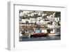 Fishing Boats in the Harbor of Chora, Mykonos, Greece-David Noyes-Framed Photographic Print