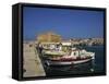 Fishing Boats in the Harbour at Paphos, Cyprus, Mediterranean, Europe-Miller John-Framed Stretched Canvas