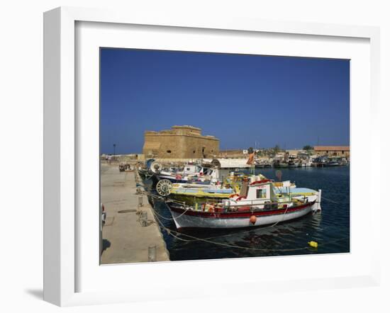 Fishing Boats in the Harbour at Paphos, Cyprus, Mediterranean, Europe-Miller John-Framed Photographic Print