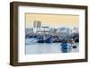 Fishing boats in the harbour in Danang, Quang Nam, Vietnam, Indochina, Southeast Asia, Asia-Alex Robinson-Framed Photographic Print