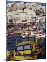 Fishing Boats in the Harbour, Naxos, Cyclades Islands, Greek Islands, Greece-Thouvenin Guy-Mounted Photographic Print